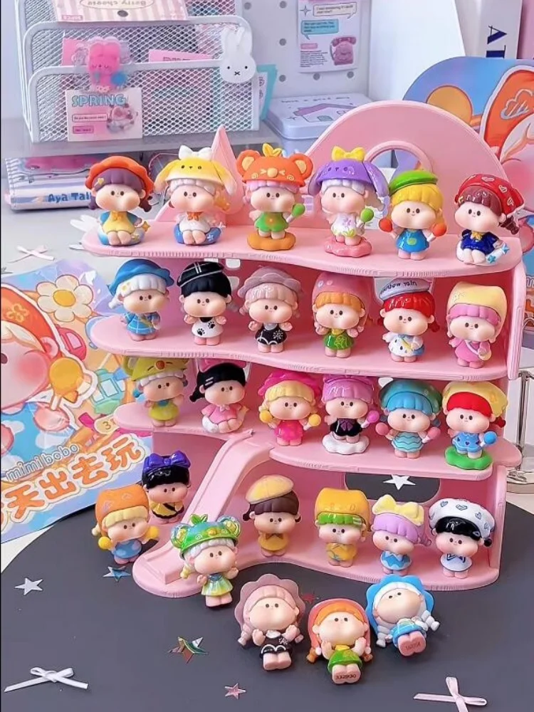 Фото Коллекционная мини-фигурка Mimibobo Blind Box: серия Trendy Toy Going Out, милая мини-фигурка в слепом пакете, украшение для рабочего стола для взрослых коллекционеров №2