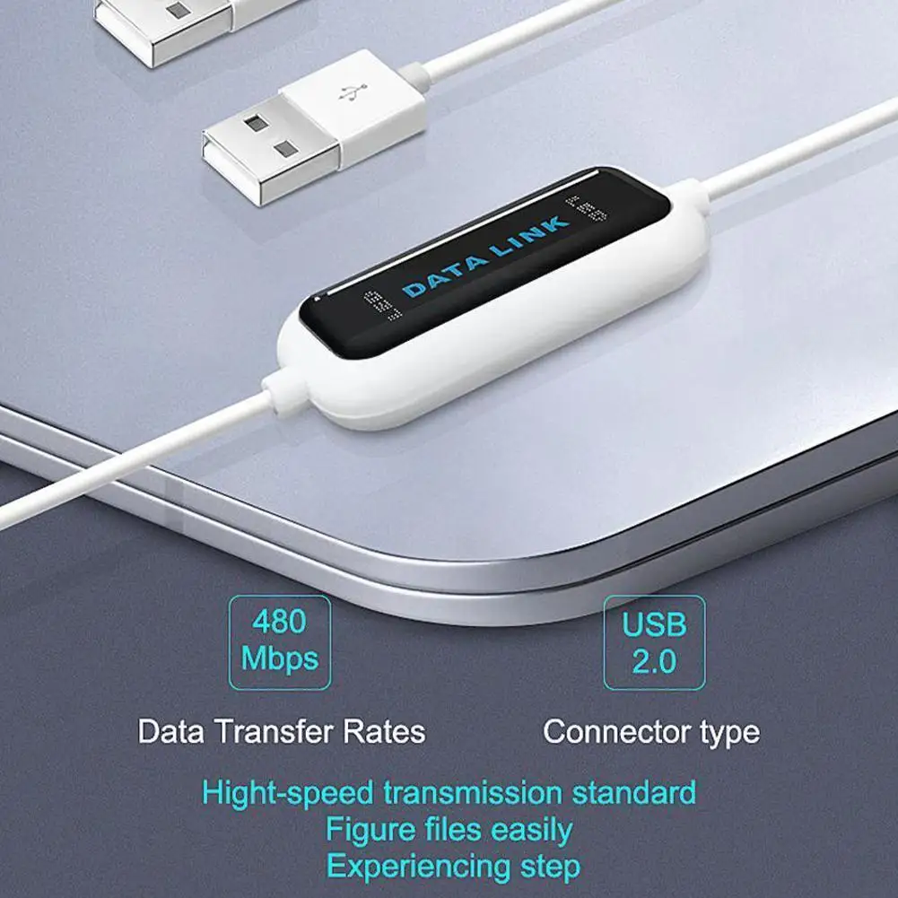 

New High Speed USB PC To PC Online Share Data Link Data Bridge USB Direct Computer 2 File Pairing Transfer Between Net Cabl O9E1