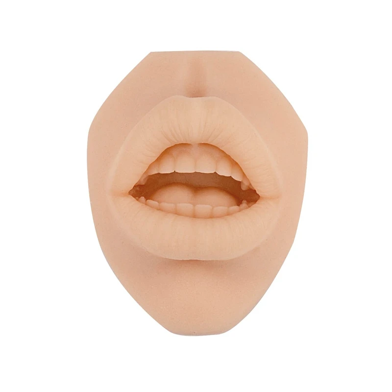 

Soft Silicone Lip Piercing Model With Stand Flexible Lip Mold For Piercing Practice, Rubber Lip For Jewelry Display