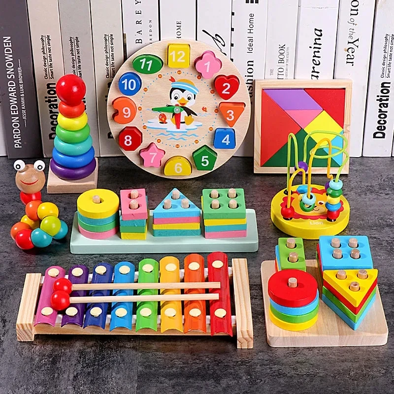 

Деревянные 3D Пазлы для детей 1-3 лет