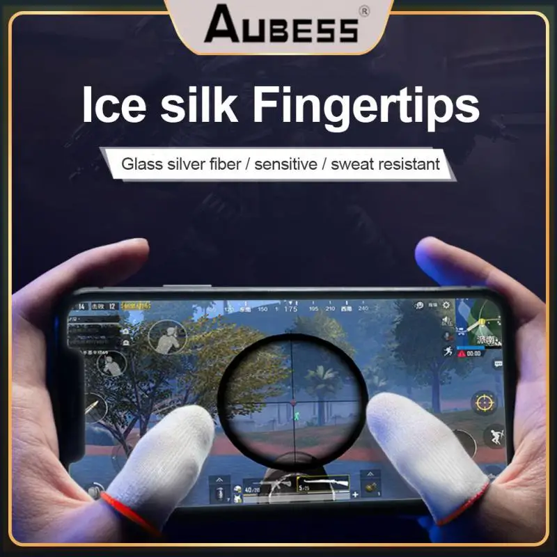 

Finger Sleeve Finger Thumb Sleeve Gloves Non-slip Sweat-proof Game Controller Glass Silver Fiber Sensitive For Gamer Lightweight