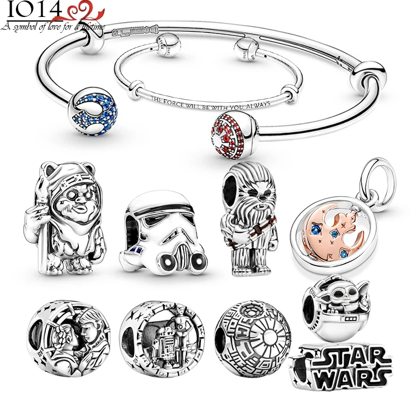 Charms 925 silver original beads bracelet Star Wars charms beads fit pandora original 925 silver women bracelet DIY jewelry gift