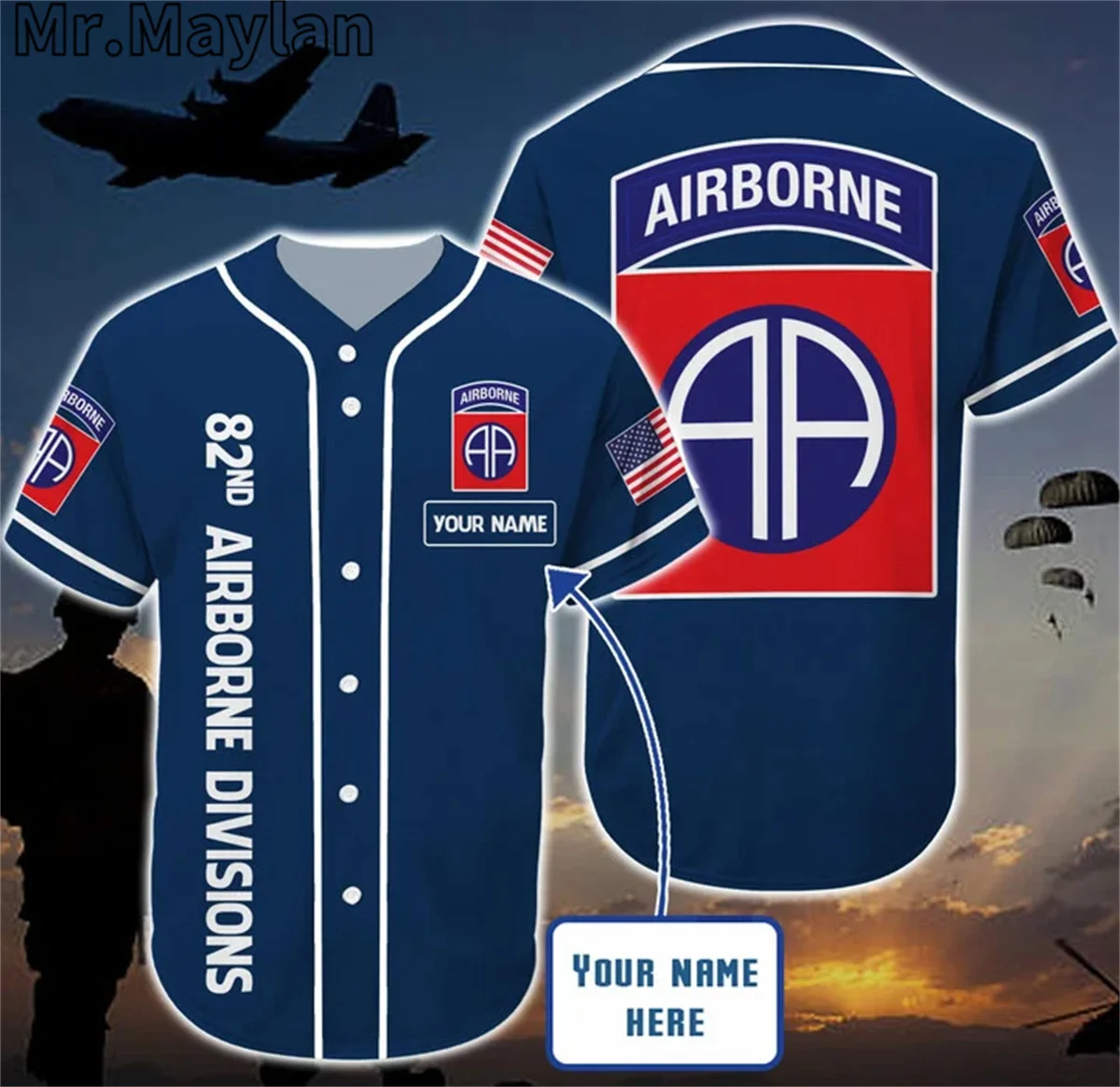 

Custom Name US Air Force Veteran Baseball Jersey Shirt US Army Baseball Shirt 3D Print Men's Shirt Casual Shirts hip hop Tops-23