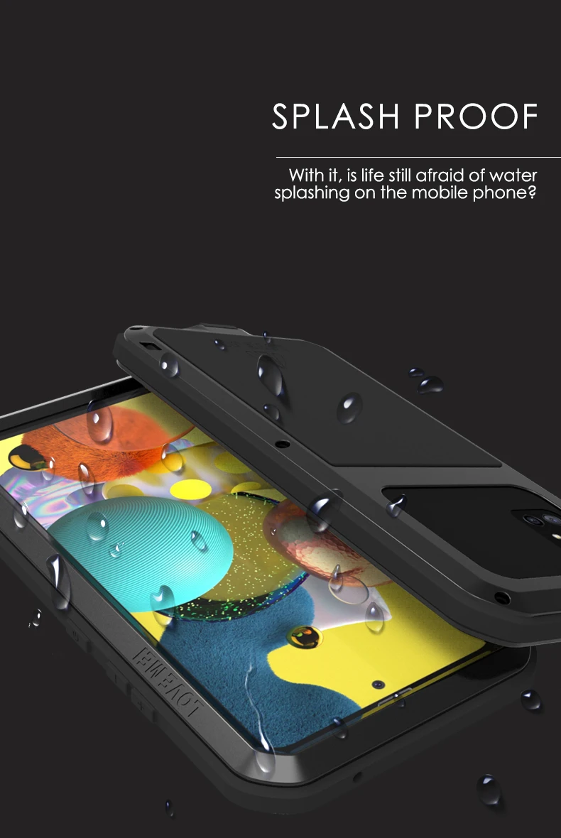 Phone Case For Samsung Galaxy A51 A71 5g Love Mei Shock Dirt Proof Water Resistant Metal Armor Cover For Samsung Galaxy A71 4g