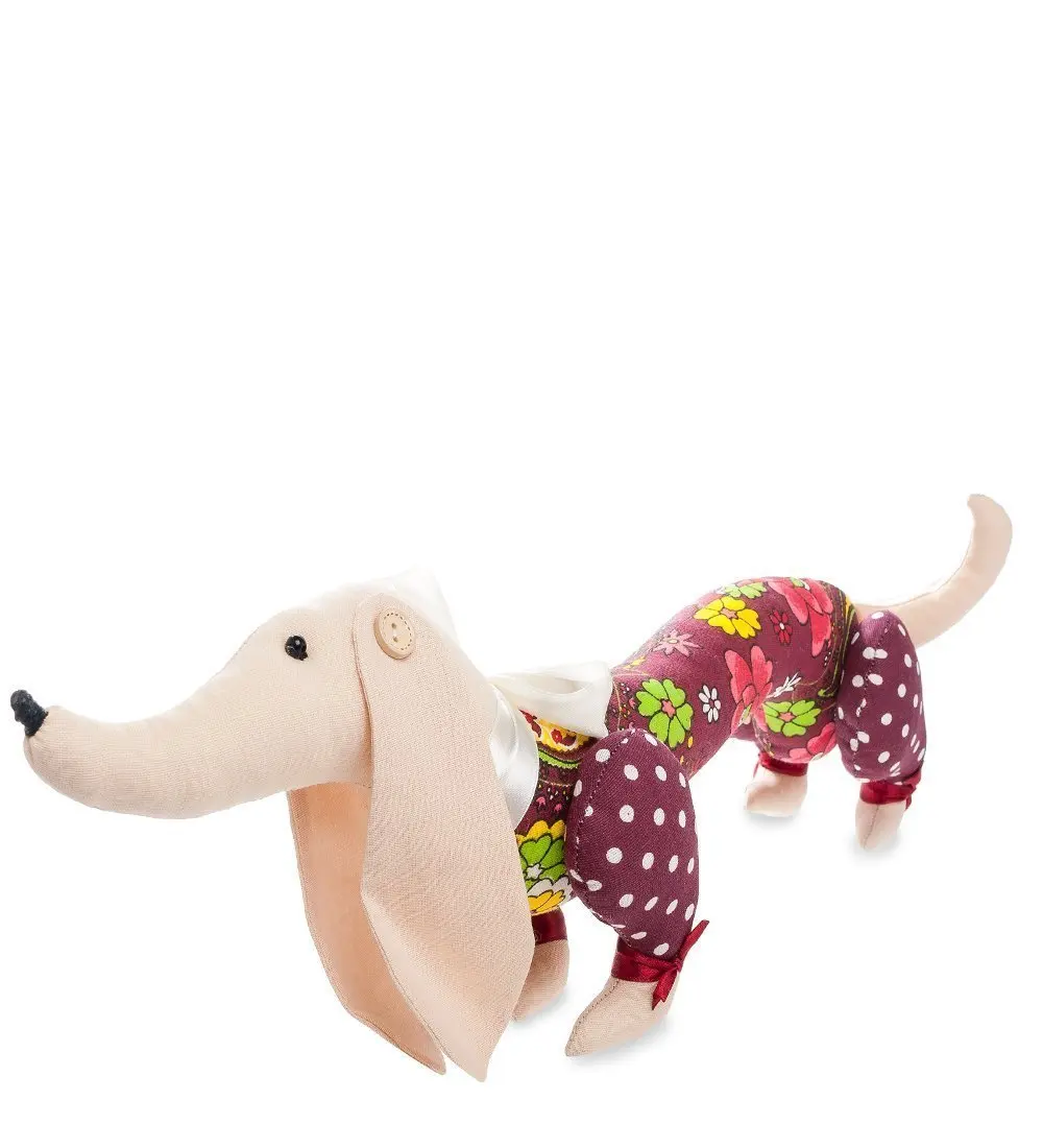 Полотняный игрушечный щенок-такса для малыша