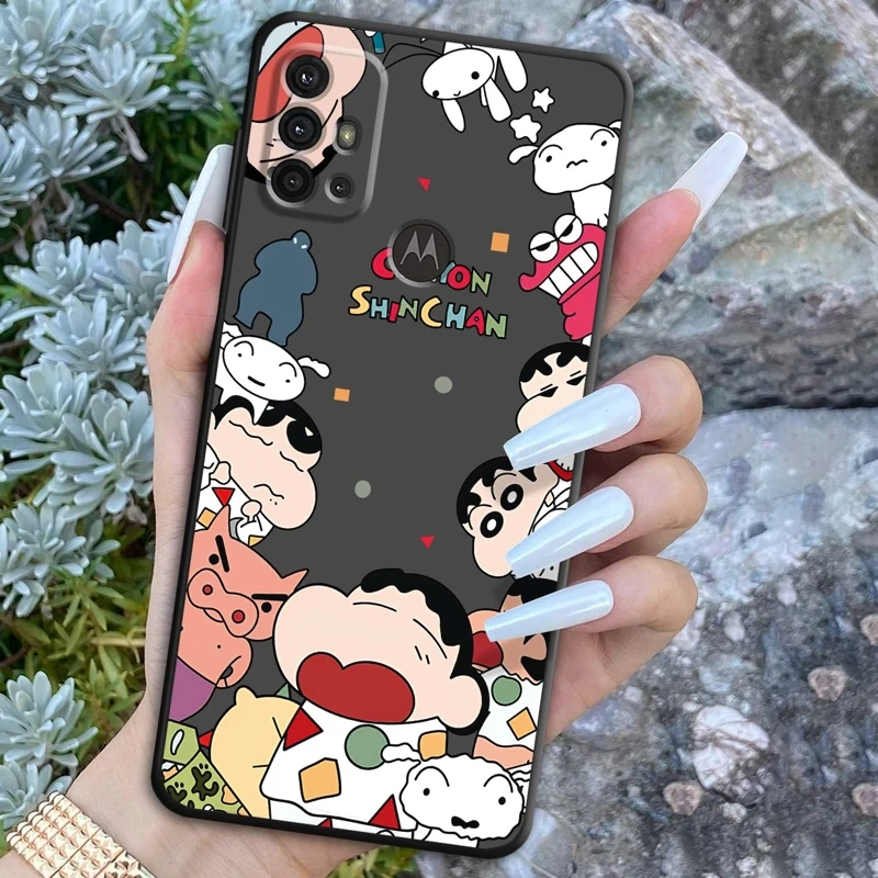 

Чехол для телефона Motorola Moto G52 G22 G30 G60 EDGE 20 30 G51 5G G71 One Fusion G200 G31 Crayon Shin-chan японский мультфильм