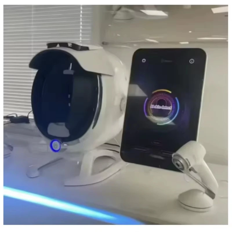 Фото Анализатор кожи Bitmoji 3D с большим экраном A6 Magic Mirror, портативный микроскоп для анализа кожи лица №3