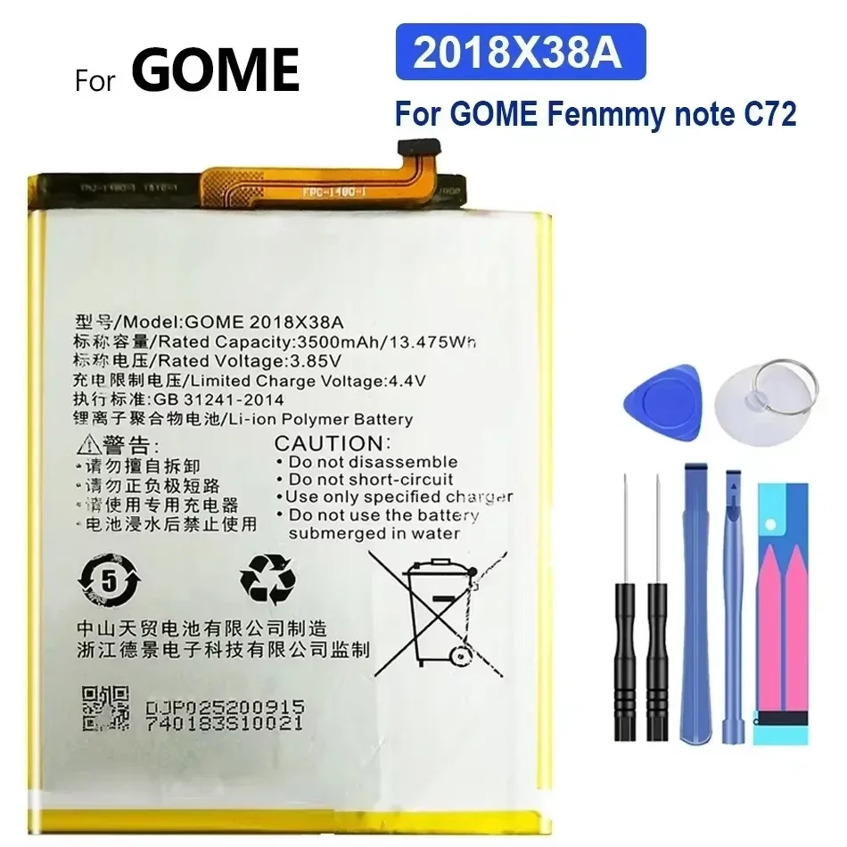 Аккумулятор мобильного телефона 2018X38A 3500 мАч подходит для GoME Fenmmy Note C72 NoteC72 Batterij