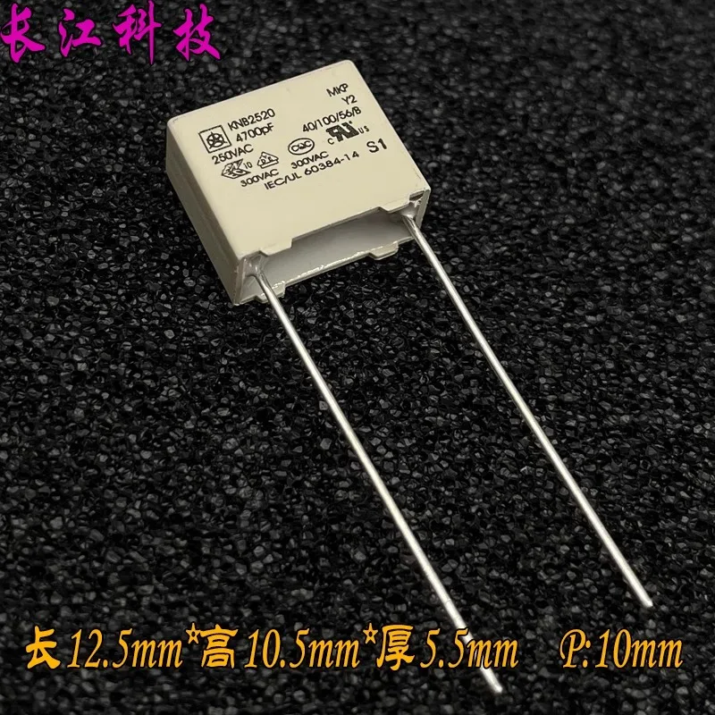 100 шт./MKP KNB2520 4700pf 472 4 7nf 300 В 1000 1 кв Y2 защитный конденсатор