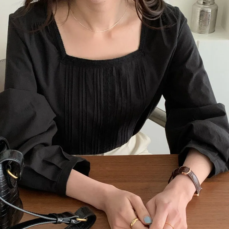 Женская элегантная кружевная рубашка Элегантная универсальная белая с