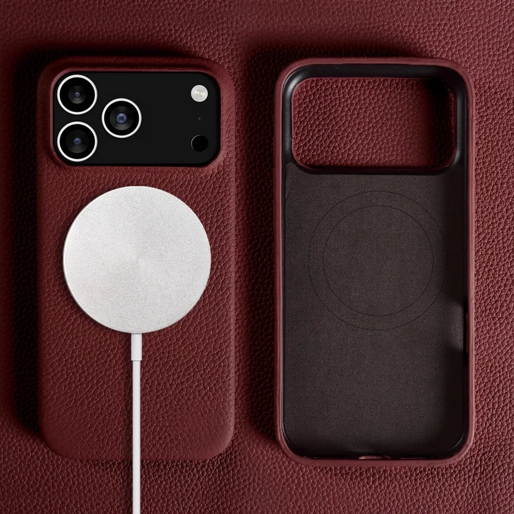 17-цветный чехол для магнитной зарядки из натуральной кожи для iPhone 15, 16, 17 Pro Max Air, универсальная задняя крышка из натуральной кожи премиум-класса (art.: 3920d46eb8488) - 3920d46eb8488