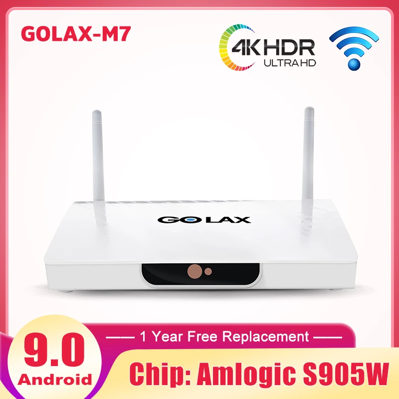 

GOLAX-M7 Tv box Android Amlogic S905W Quad Core H.265 2.4GHZ Wireless WIFI Smart TV BOX Android 9.0 TV BOX 4K Media Player 1G 8G