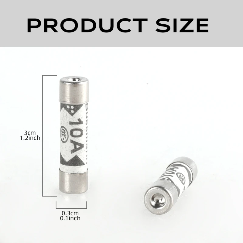 30 шт. 10 А керамические предохранители плавкие на розетках трубчатые для вилок