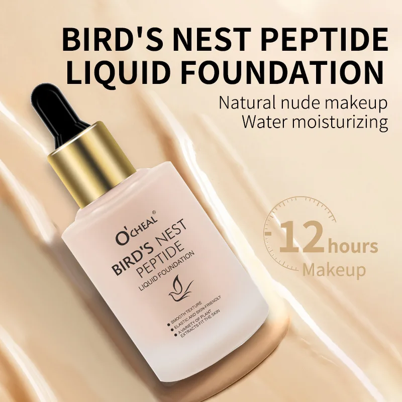 

OCHEAL Bird's Nest Peptide BB Cream Makeup Foundation Concealer Long-lasting Waterproof Brightening Make Up Foundation Comestic