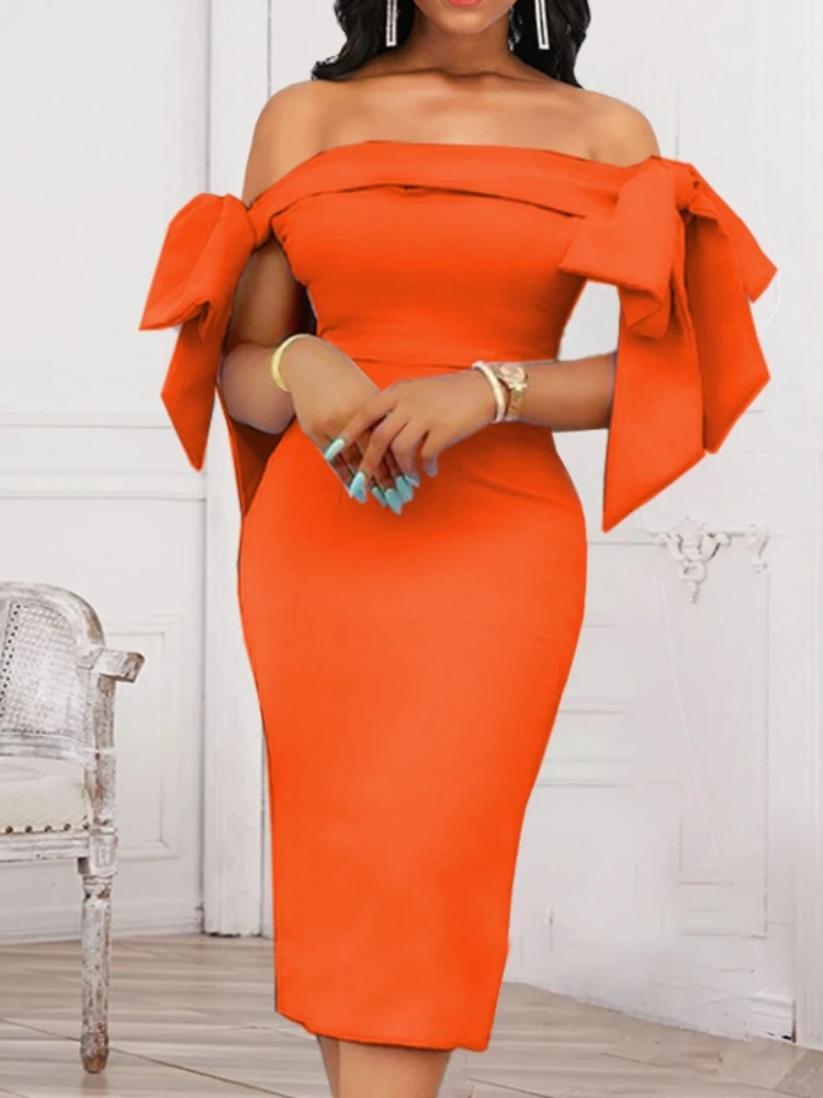 

Женское облегающее платье, пикантное элегантное облегающее платье с открытыми плечами и рукавами на шнуровке, яркий наряд для вечеринки, дн...