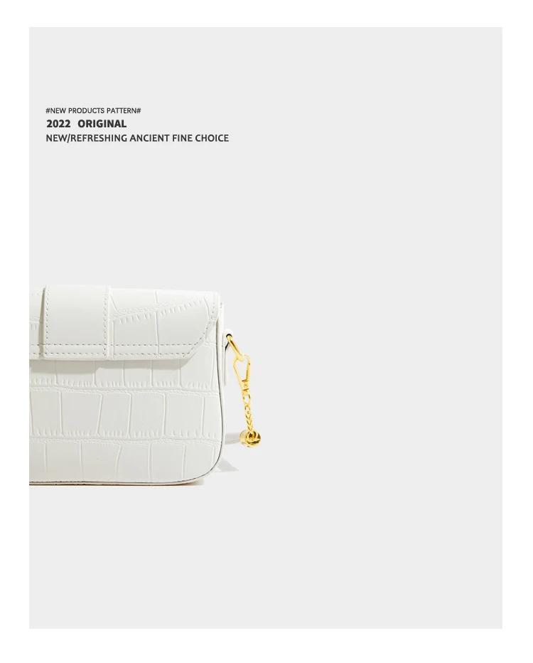 Elmsk 2022 French Style Fashion Elegant Messenger Bag Women Office Lady Chain Gold Buckle Leather Armpit Bag