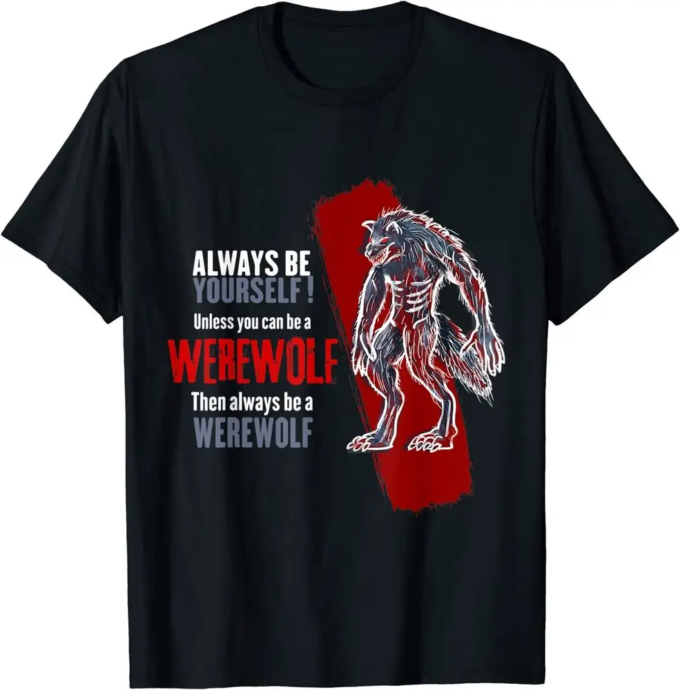 Футболка с аниме рисунком Always Be A Werewolf Y2K