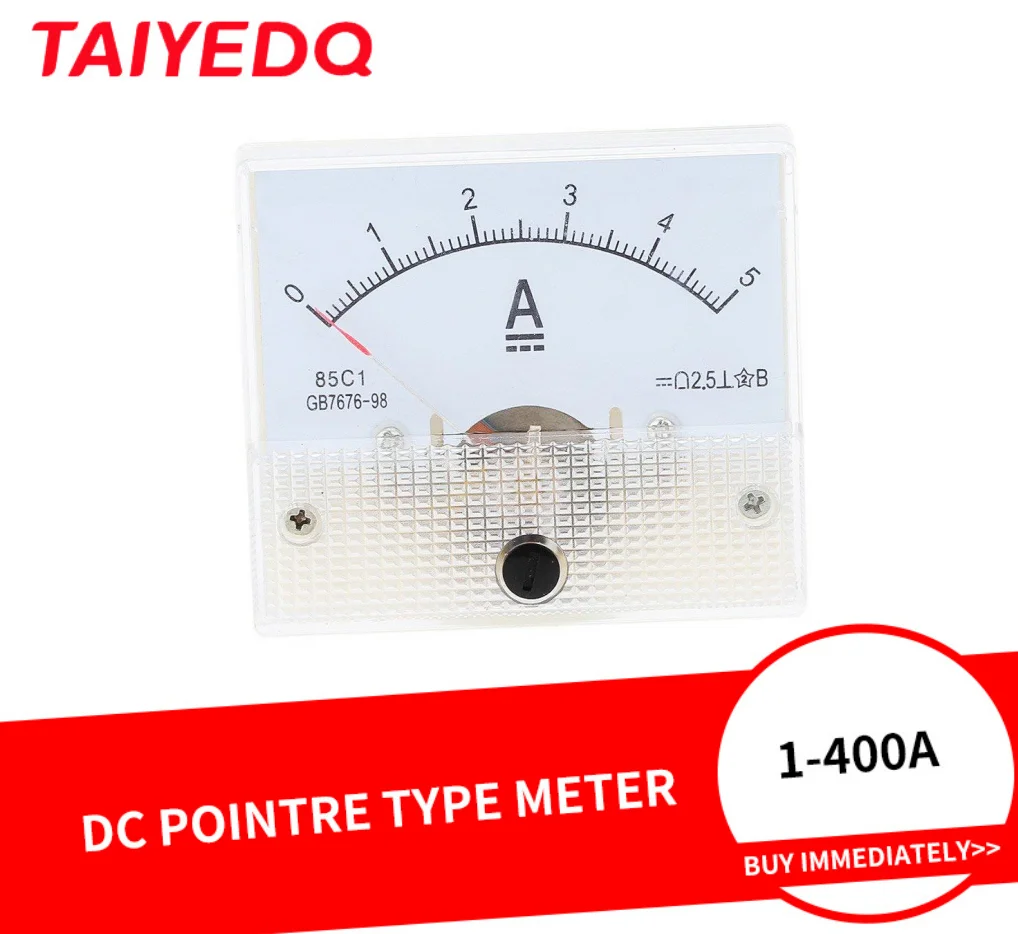 

85C1-A DC Amp Analog Panel Meter 5A 10A 15A 20A 30A 50A 100A 150A Current Ammeters
