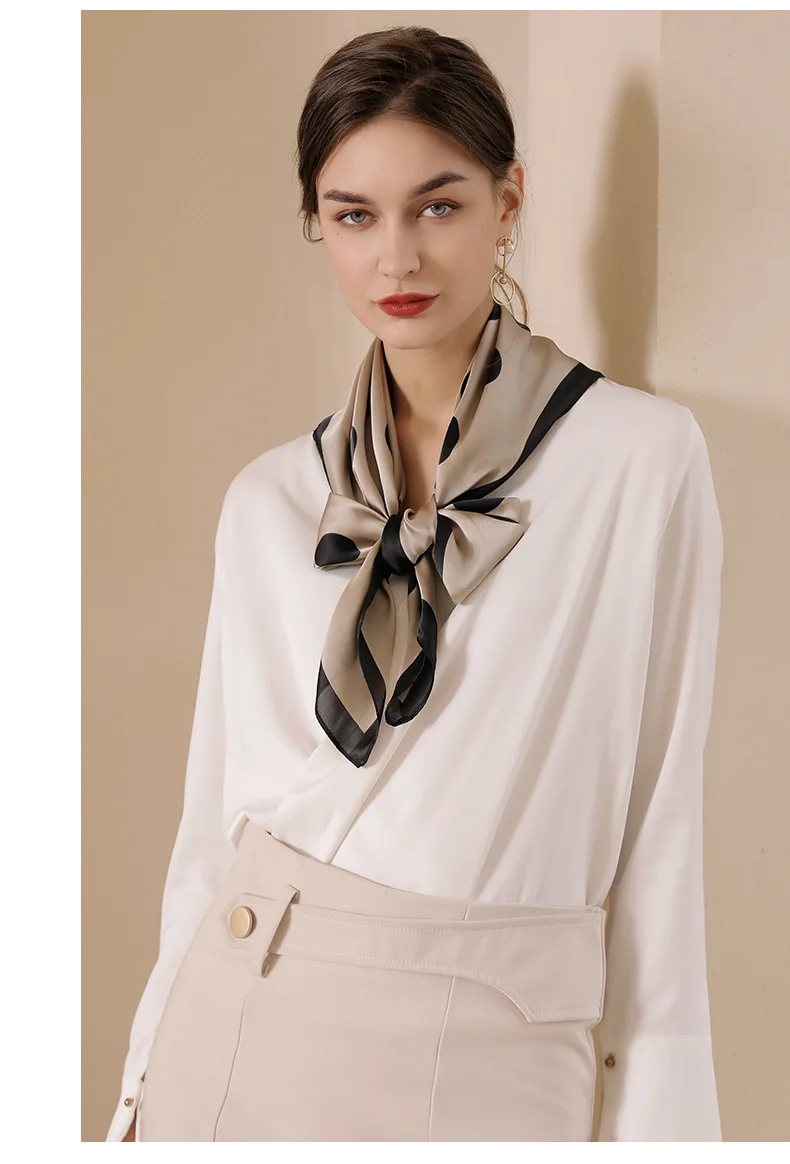 Новинка весна-лето 2022 шелковый шарф Женский искусственный шелк милый квадратный