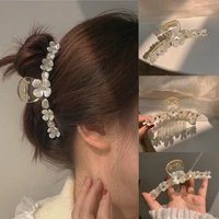 2022 women fashion flower crystal hair claws korean style hair clips hairpins hair accessories elegant woman barrettes headwear