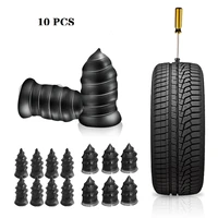 10pc car vacuum tyre repair nail car truck motorcycle scooter rubber tire puncture repair tool glue repair tire film rubber nail