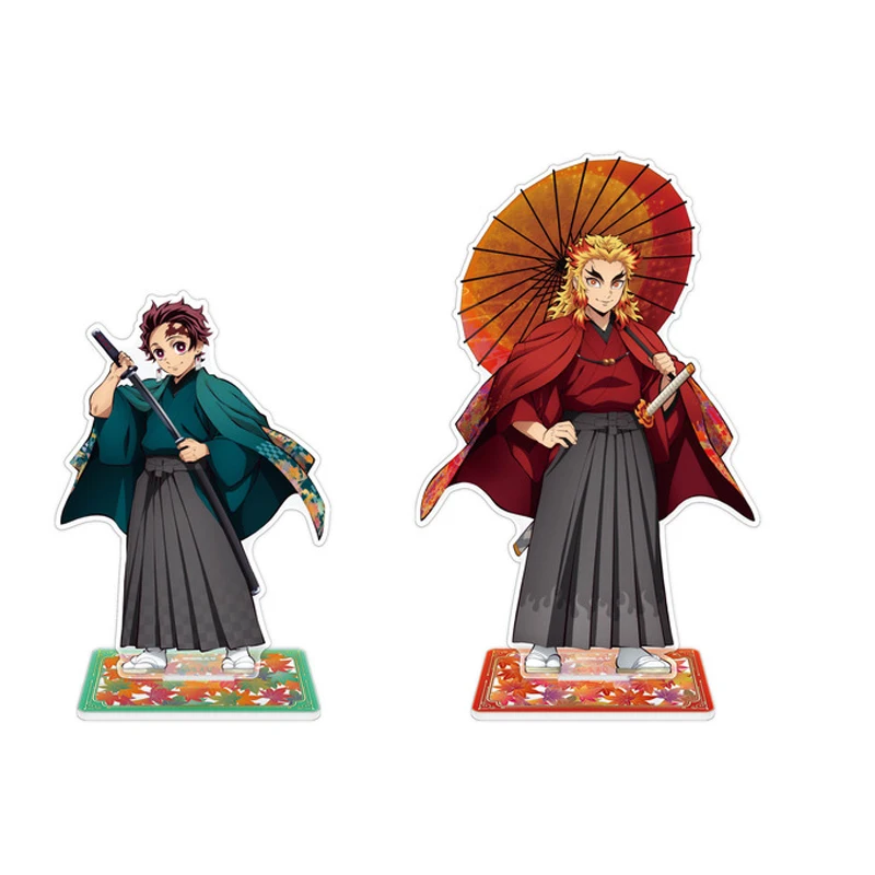 

Anime Stand Demon Slayer Kimetsu no Yaiba Kamado Tanjirou Rengoku Kyoujurou Acrylic Figure Display Desktop Decoration 15cm