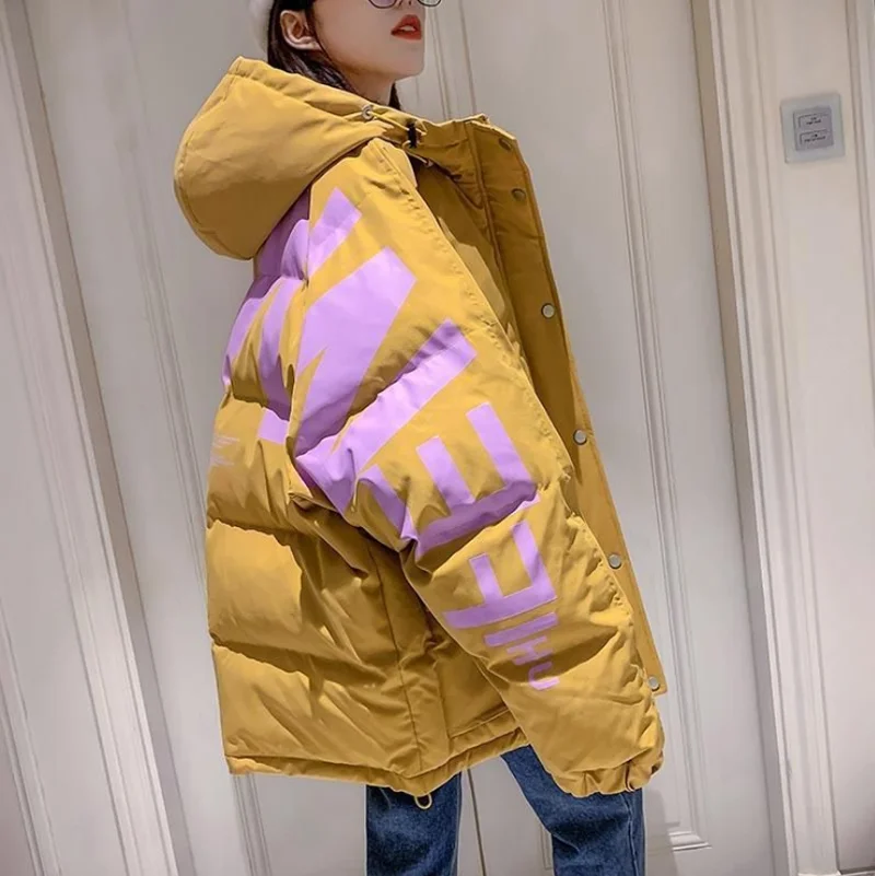 Autumn Winter New Korean Style Overcoats Female Parkas Women Mid-Length Thick Loose Ins Bread Coats Jacket Down Padded Jackets
