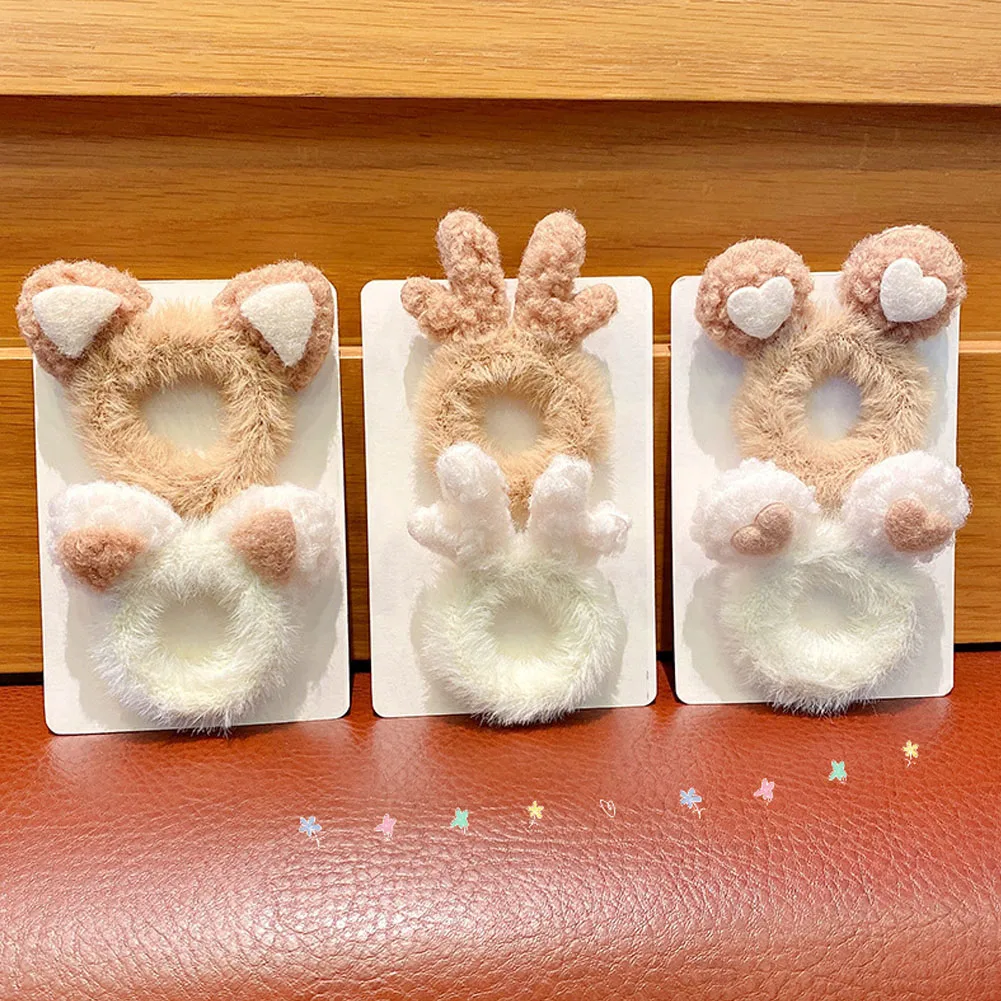 

Cat Ears Hair Elastic Band Cartoon Animal Scrunchies Head Rope New Ponytail Rubber Band Female Hair Rope Hair Accessories