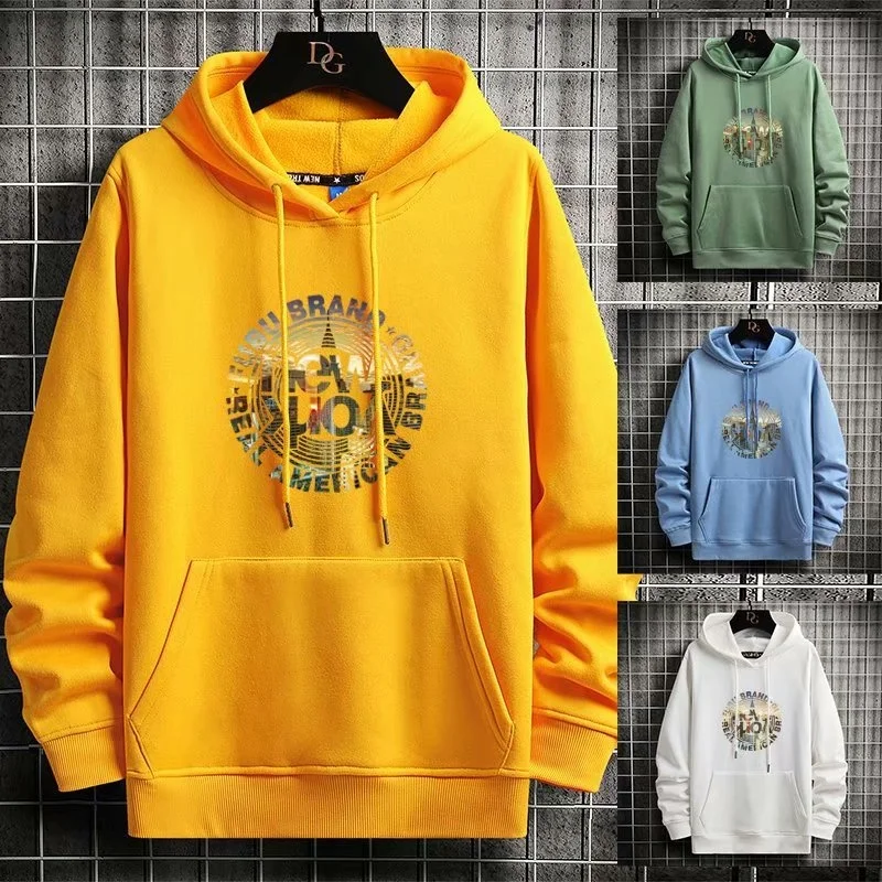 

2023 New Men's Hoodies Fashion Streetwear Long sleeve Front pocket Hooded Sweatshirts Men Casual Hip Hop Harajuku Mens Hoodies