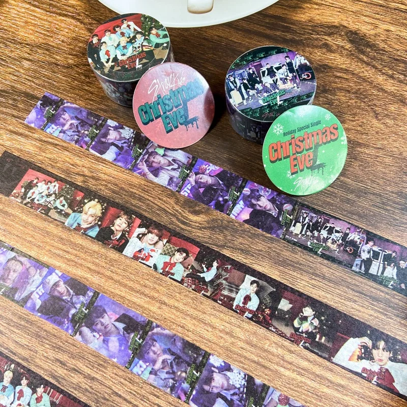 Kpop Stray Kids Christmas EveL Washi Tape Masking Tape Decorative Adhesive Tape Sticker Scrapbook Diary Stationery DIY Gift