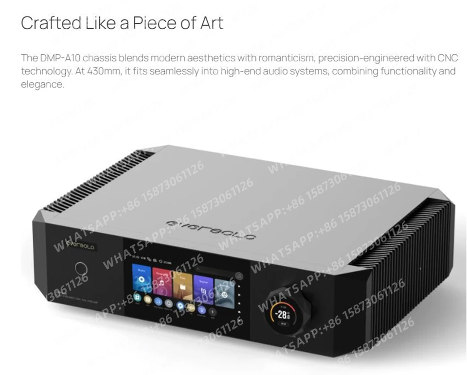 TZT DMP-A10 ES9039PRO ЦАП аудио декодер Bluetooth5.0 аудиоусилитель с 6,5-дюймовым сенсорным ЖК-экраном Поддержка двойного сабвуфера (art.: 3920d2bd0cead) - 3920d2bd0cead
