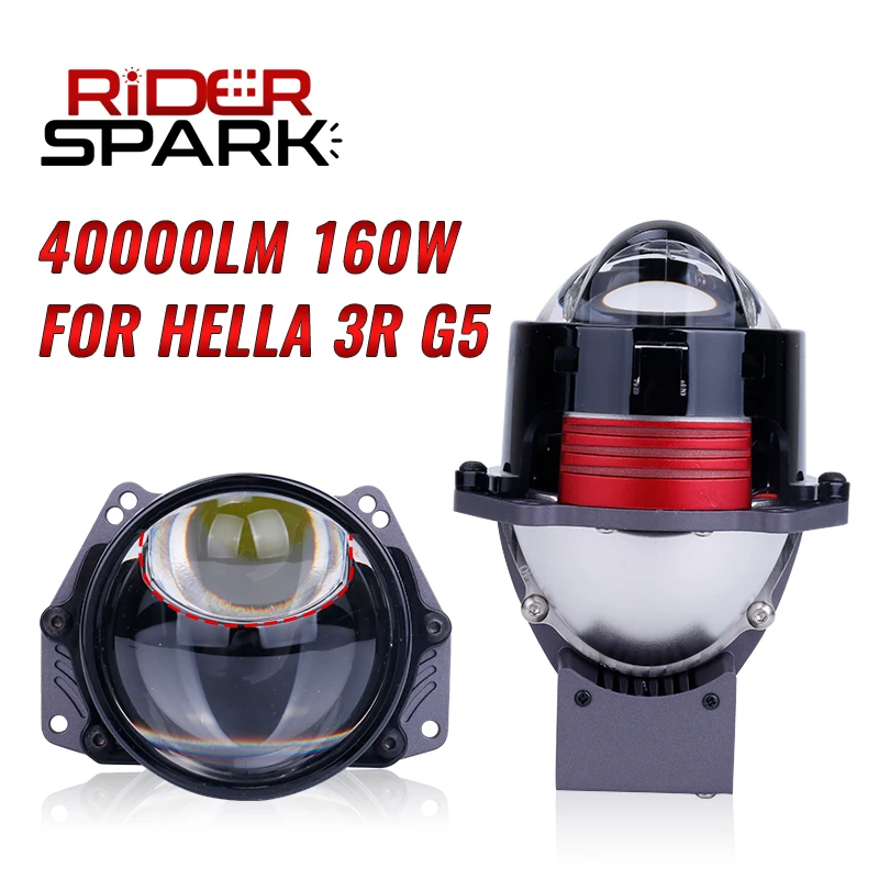 

3" Matrix Hyperboloid Bi-LED Laser Projector Lens 80W Super Bright For Hella 3R G5 Car Headlight Retrofit Kits Angel Eyes Turbo