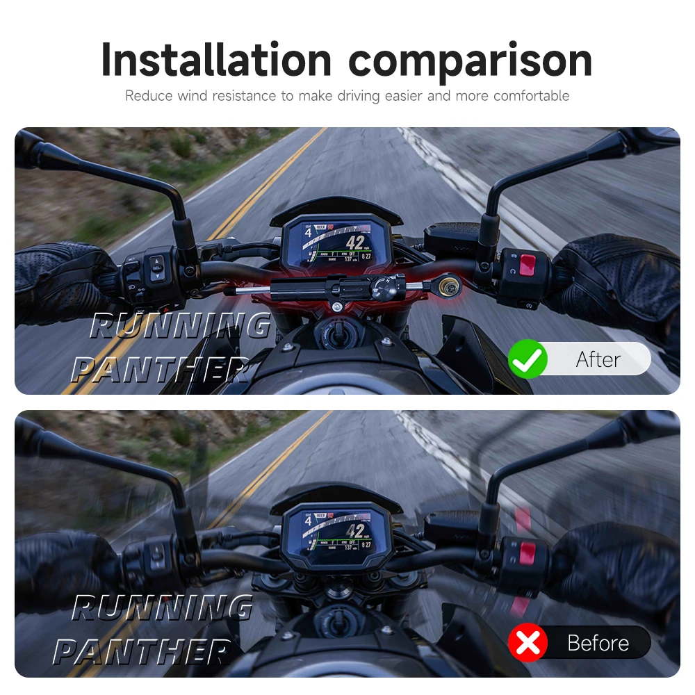 Новый комплект стабилизатора рулевого управления мотоцикла демпфер и кронштейн