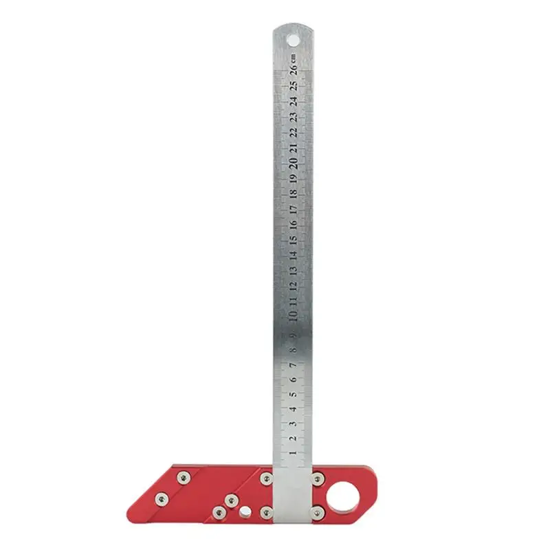 

Woodworking Scriber T-Square Ultra-Precision Ruler Square T-Shaped Scriber Carpenter Ruler Steel Line Gauge Measuring Tool For
