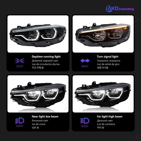 Передние фары для BMW F32 2012-2019 F82 M4 GTS, автомобильные автомоби, товары светодиодный DRL 425i 428i 430i 435i F36 F80 F33, автомобильные аксессуары