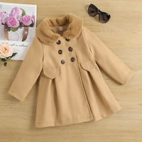 girls coat jacket cotton%c2%a0outwear overcoat 2022 khaki warm thicken plus velvet winter breathable childrens clothing