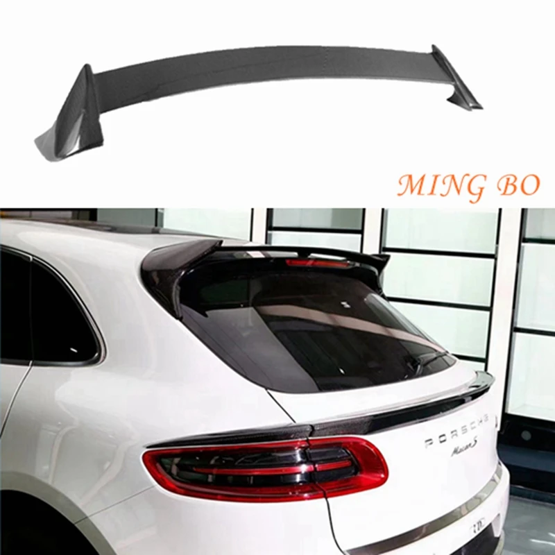 

Carbon Fiber Rear Roof Spoiler Gloss Black Wing For Porsche Macan Spoiler 2014 - 2017 Car Styling FRP Body Kits