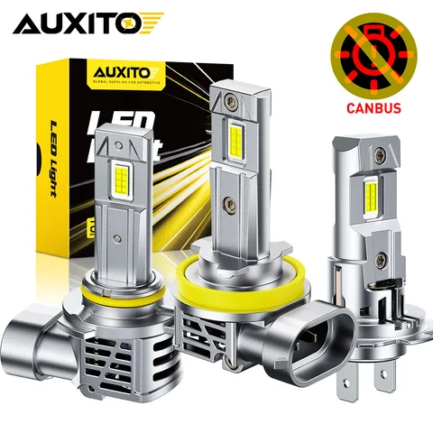 AUXITO 2 шт. H7 H11 Led Canbus H8 HB3 9005 HB4 9006 Светодиодные фары Mini Max Lumen 30000LM 70W Автомобильные автомобильные лампы 6500K Белый