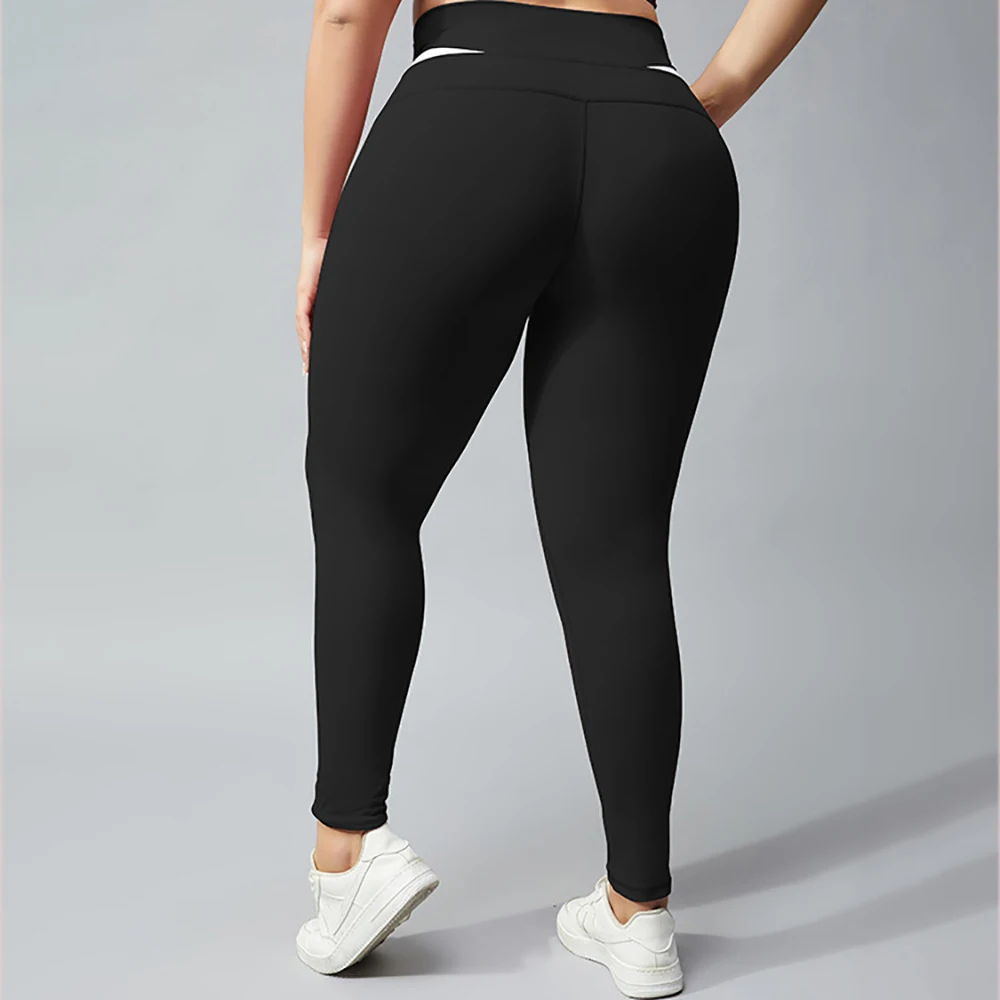 Plus Size Leggings Women Nylon Elastic Waist Quick-drying Pants Fitness Running Tights Casual Full Length Sweatpants