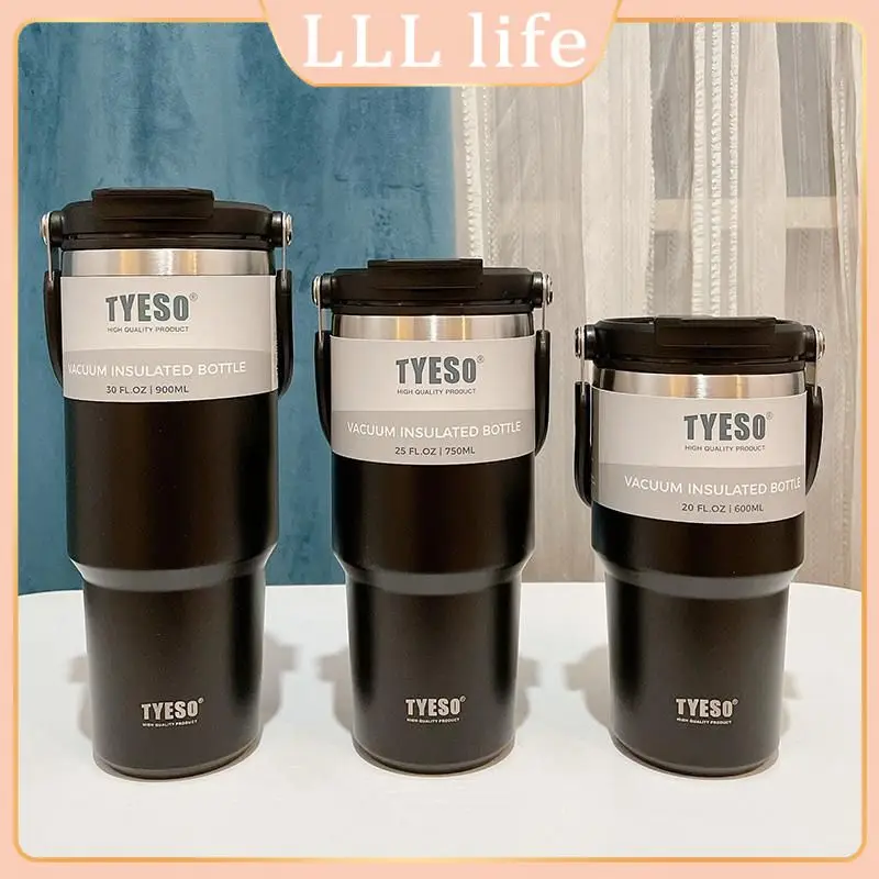 

Water Bottle Water Cup Stainless Steel Double Drinking Straw Drinking Cups Household Large Capacity Thermos Cup Coffee Mug