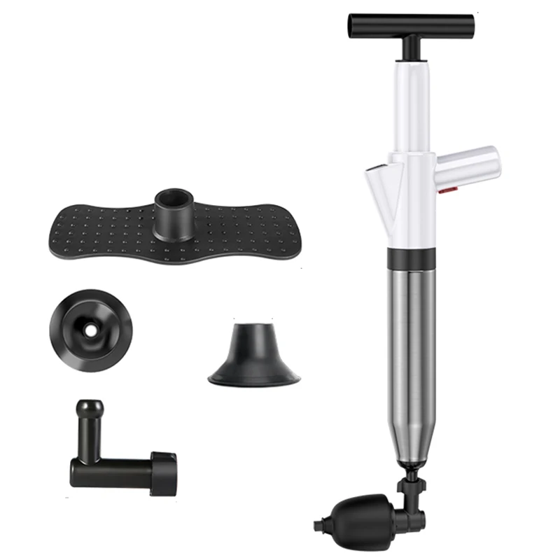 

Pipe Plunger Drain Clog Remover Multi-Function High Pressure Plunger Opener Pump for Toilets Bathroom Shower Sink Floor Drain