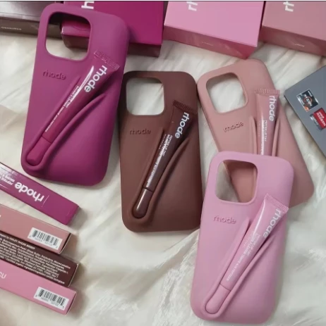 Осеннее издание новый держатель для губ Rhode DIY мягкий силиконовый чехол iPhone 16 15 14 13