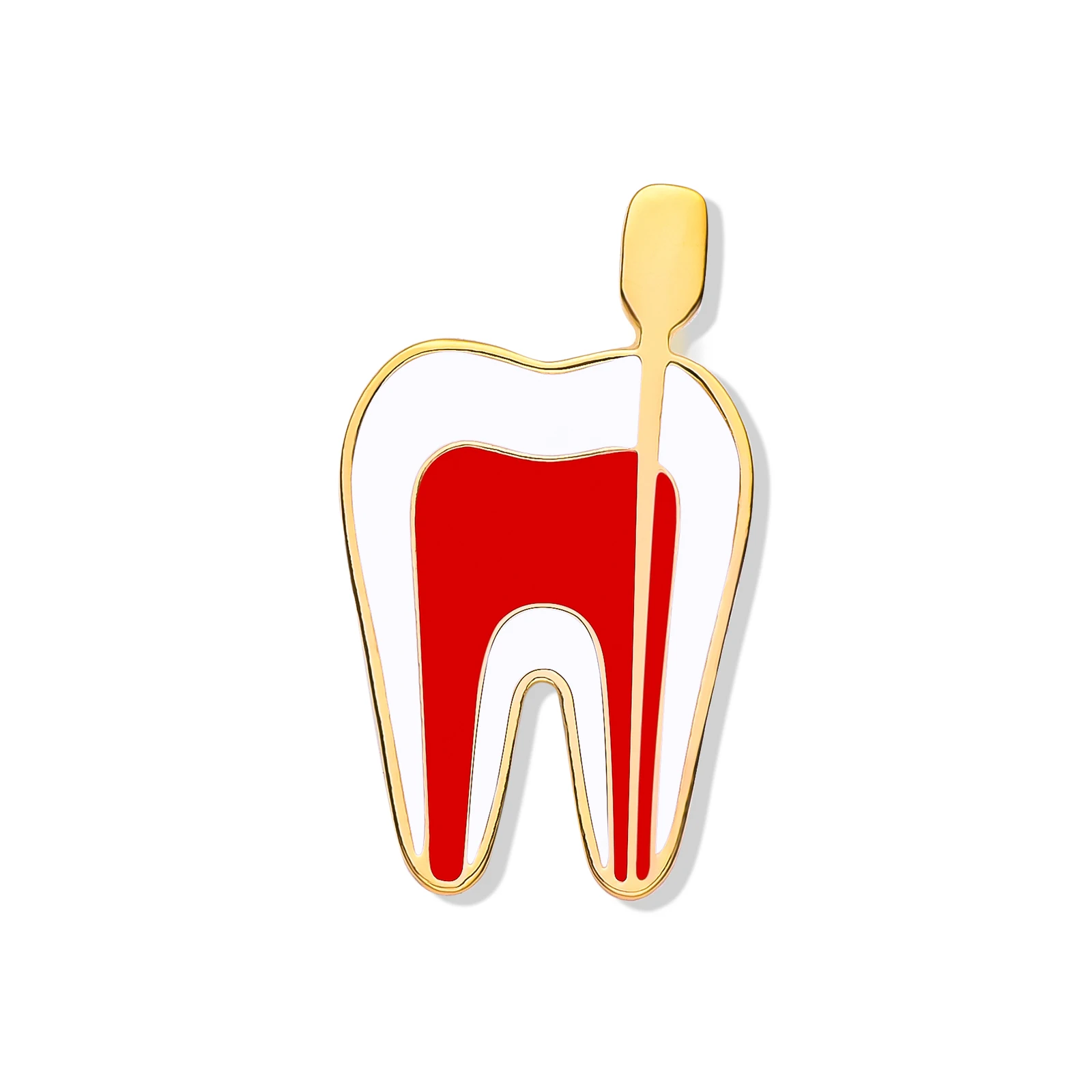 DCARZZ зубы, медицинские булавки, металлический врач, медсестра, красная эмаль, уход за полостью рта, искусственные броши, украшение для рюкзака, одежды, женский подарок