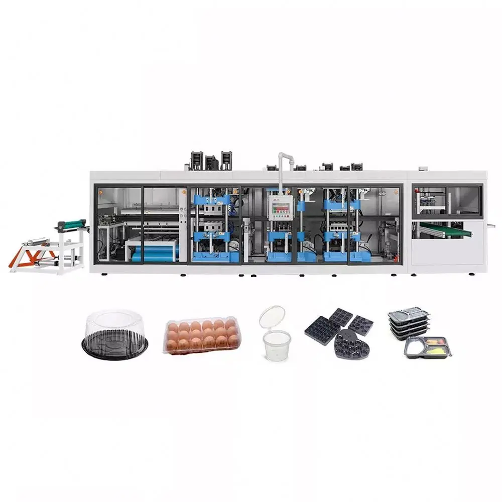 Машина для вакуумной термоформовки пищевых контейнеров из пла