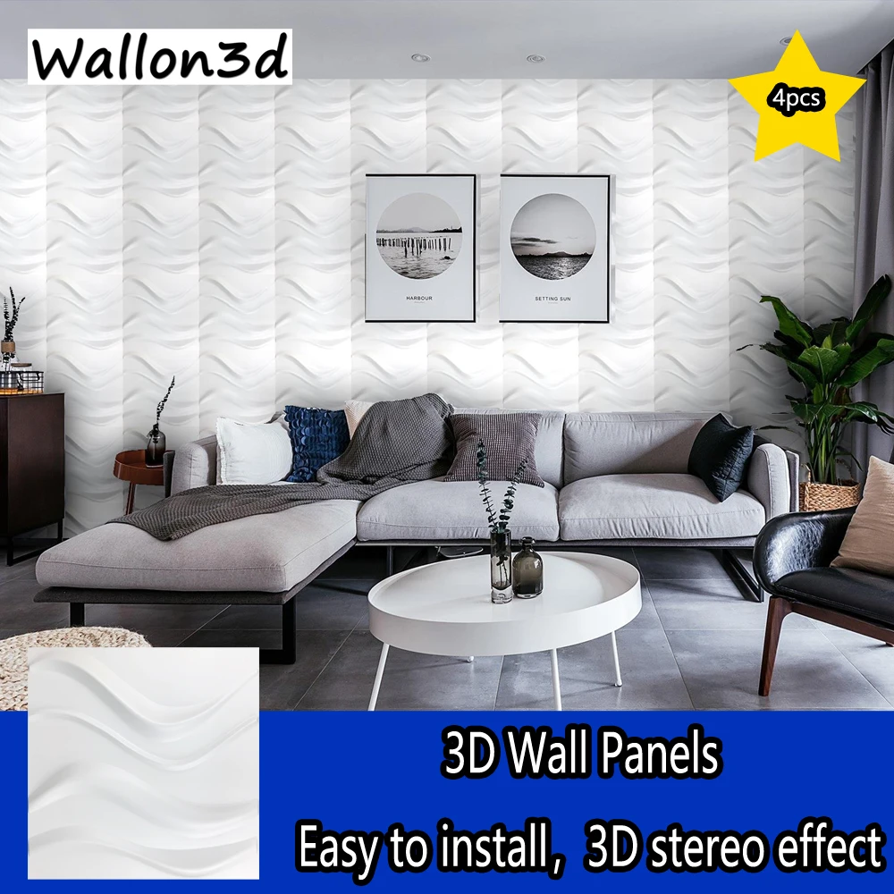 

Настенная 3d-панель для обновления стен дома, не самоклеящаяся, Геометрическая, художественная керамическая плитка, обои для комнаты, ванной...