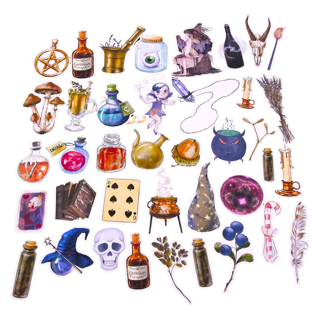 Волшебные наклейки на молочную бутылку с волшебным зельем декоративные Хэллоуин