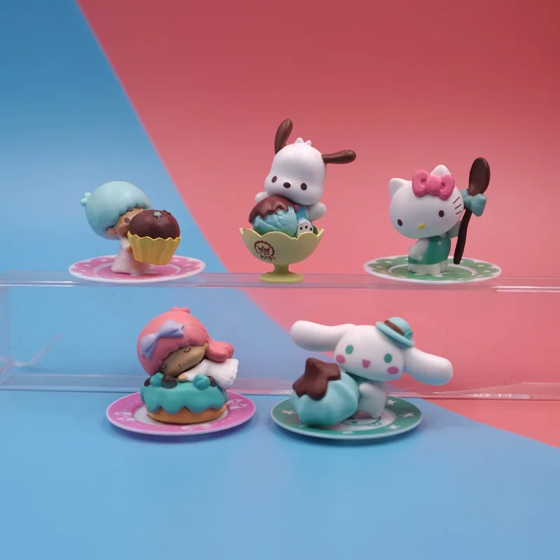 

Кавайная аниме Sanrio аниме фигурки героев мультфильма Китти Мелодия Коричный орнамент Мультяшные игрушки для детей подарки на день рождения для девочек