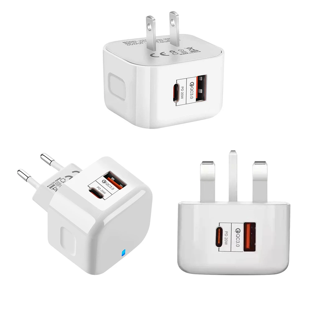 

For iPhone 13 12 11 Pro USB Phone Charger Fast Charging Smart Phones 38W Adapter for Xiaomi 12 Samsung Huawei Redmi Realme Nokia