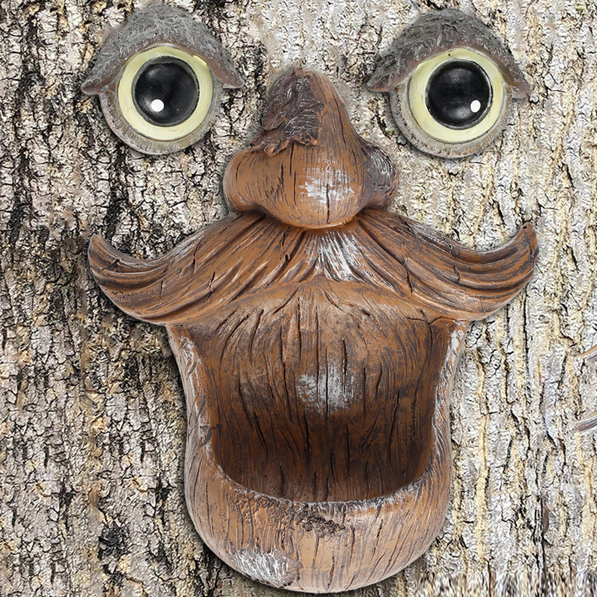 

Креативная полимерная кормушка для птиц, 3D фигурка лица, украшение для сада, подвесные фигурки, уличное украшение, кормушка для домашних жив...