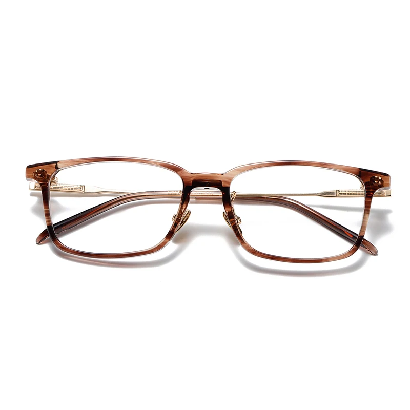 Японские Брендовые мужские квадратные очки с оправой ацетатные титановые ручной